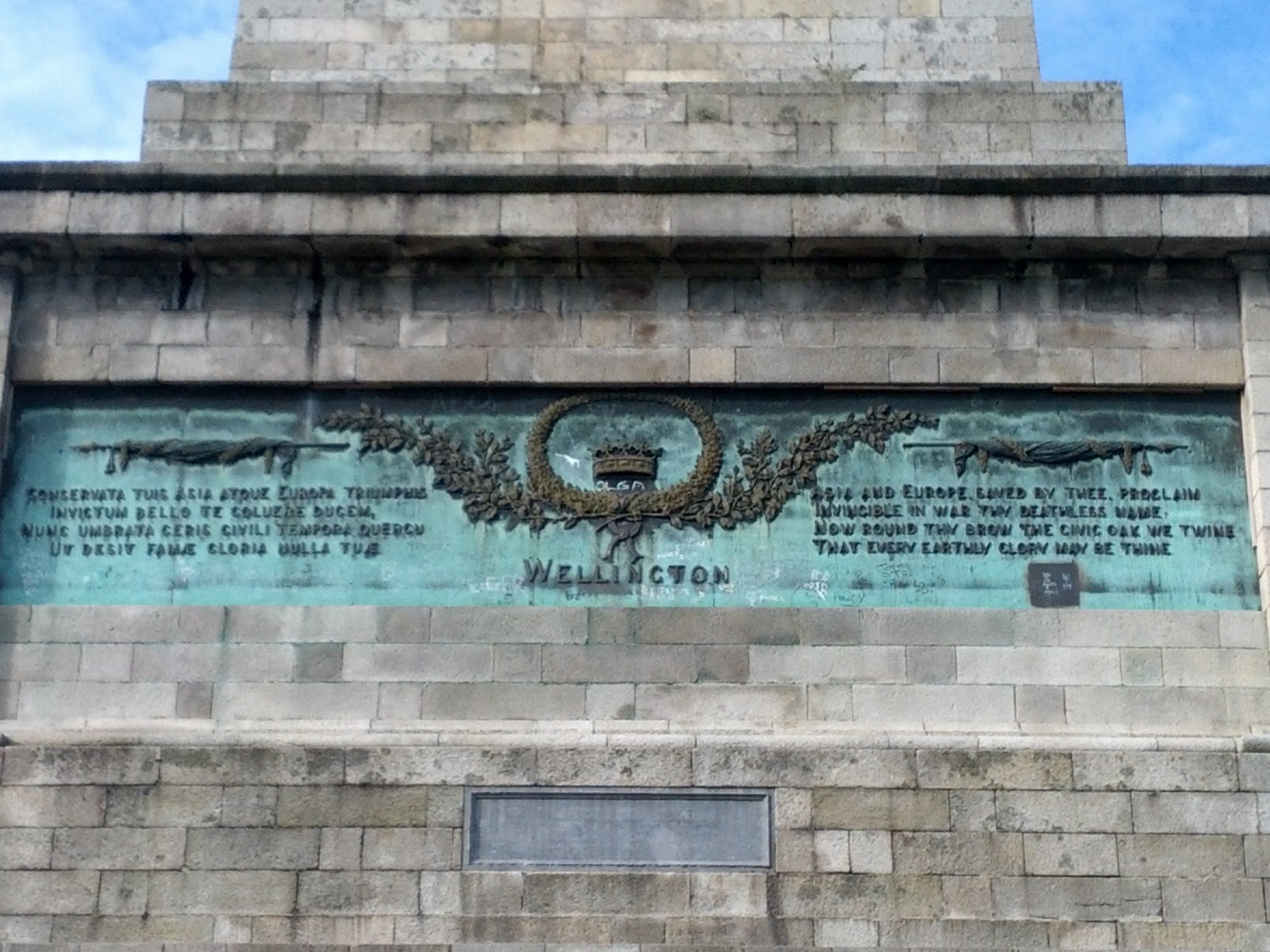 Inscription for the First Duke of Wellington